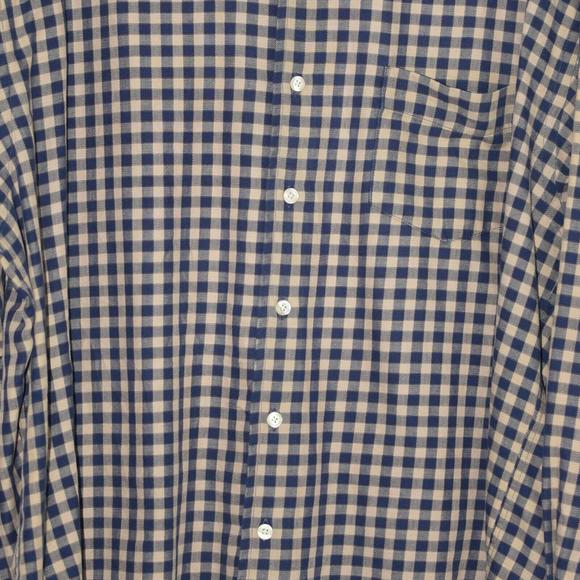 Dockers Levi's Men Blue Plaid Wrinkle Free Button Down Dress Shirt LongSlv Large - Picture 4 of 5